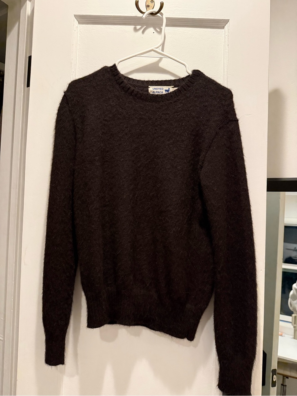 Industry of All Nations - Petite Chocolate Crewneck Alpaca Blend Sweater